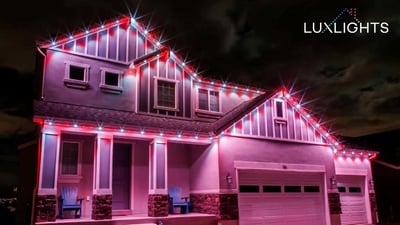 red and white permanent outdoor lights